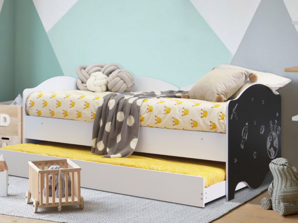 kids bed with guest bed