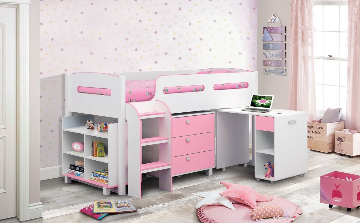pink cabin bed