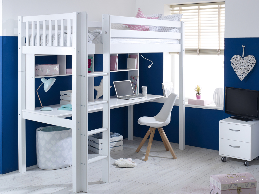 Childrens bed on sale with desk