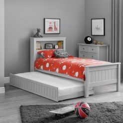 maine bookcase bed dove grey 1090 p