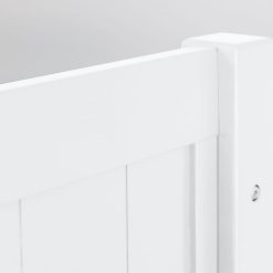 bella white bunk bed detail