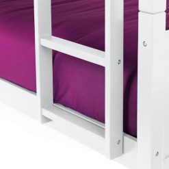bella white bunk bed ladder detail