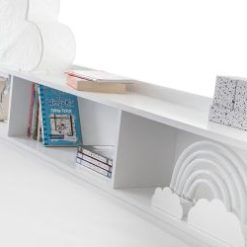 orion white triple bunk shelf detail