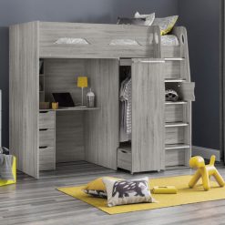 pegasus highsleeper grey oak roomset