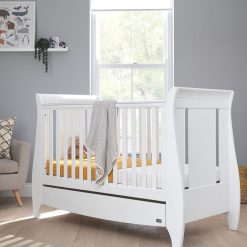 Lucas Sleigh Cot Bed White 1