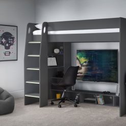 nebula anthracite gaming bed roomset