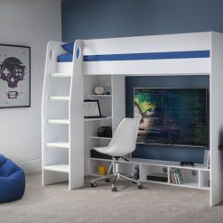 nebula white gaming bed roomset