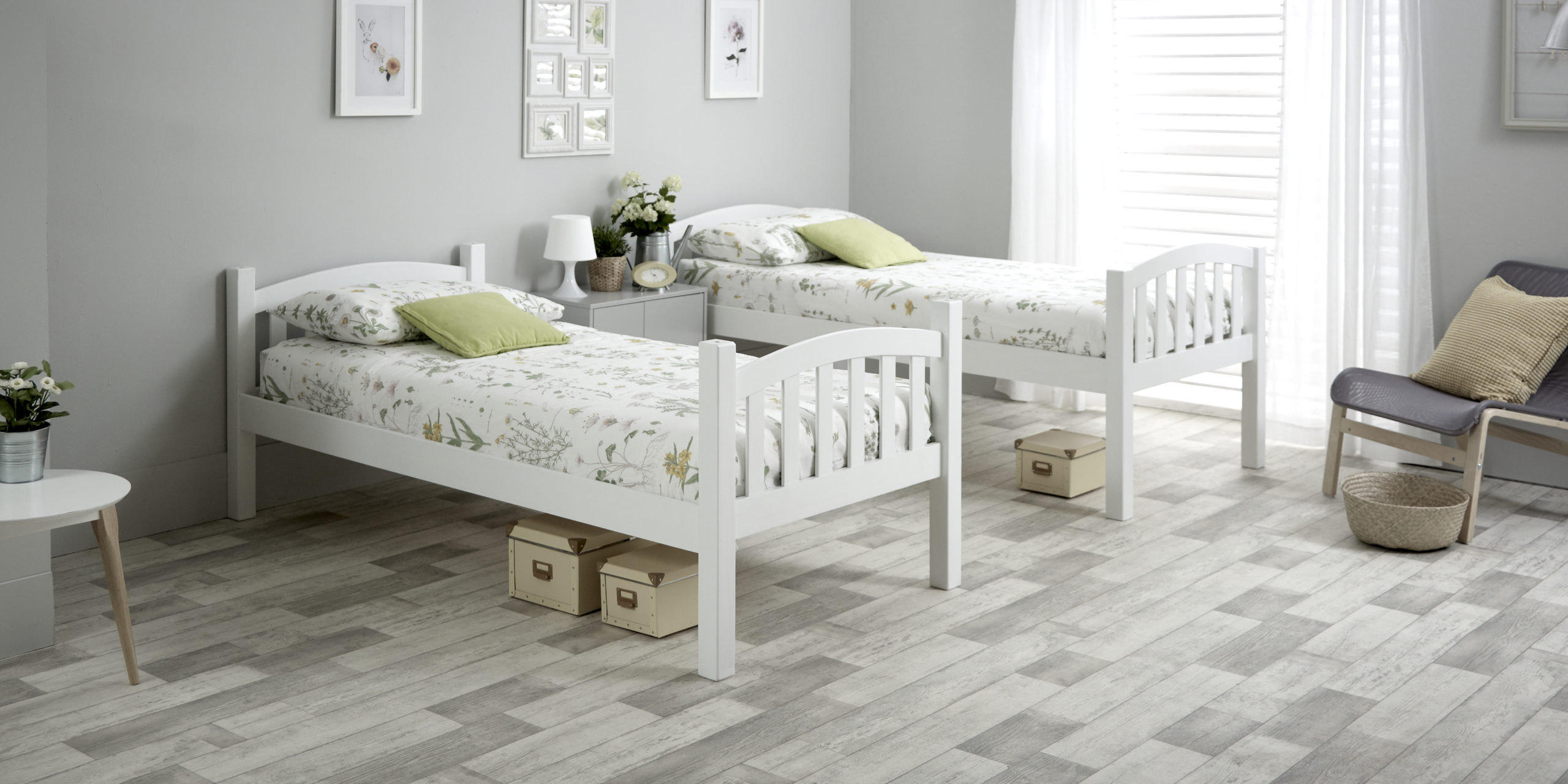 White bunk beds that separate clearance