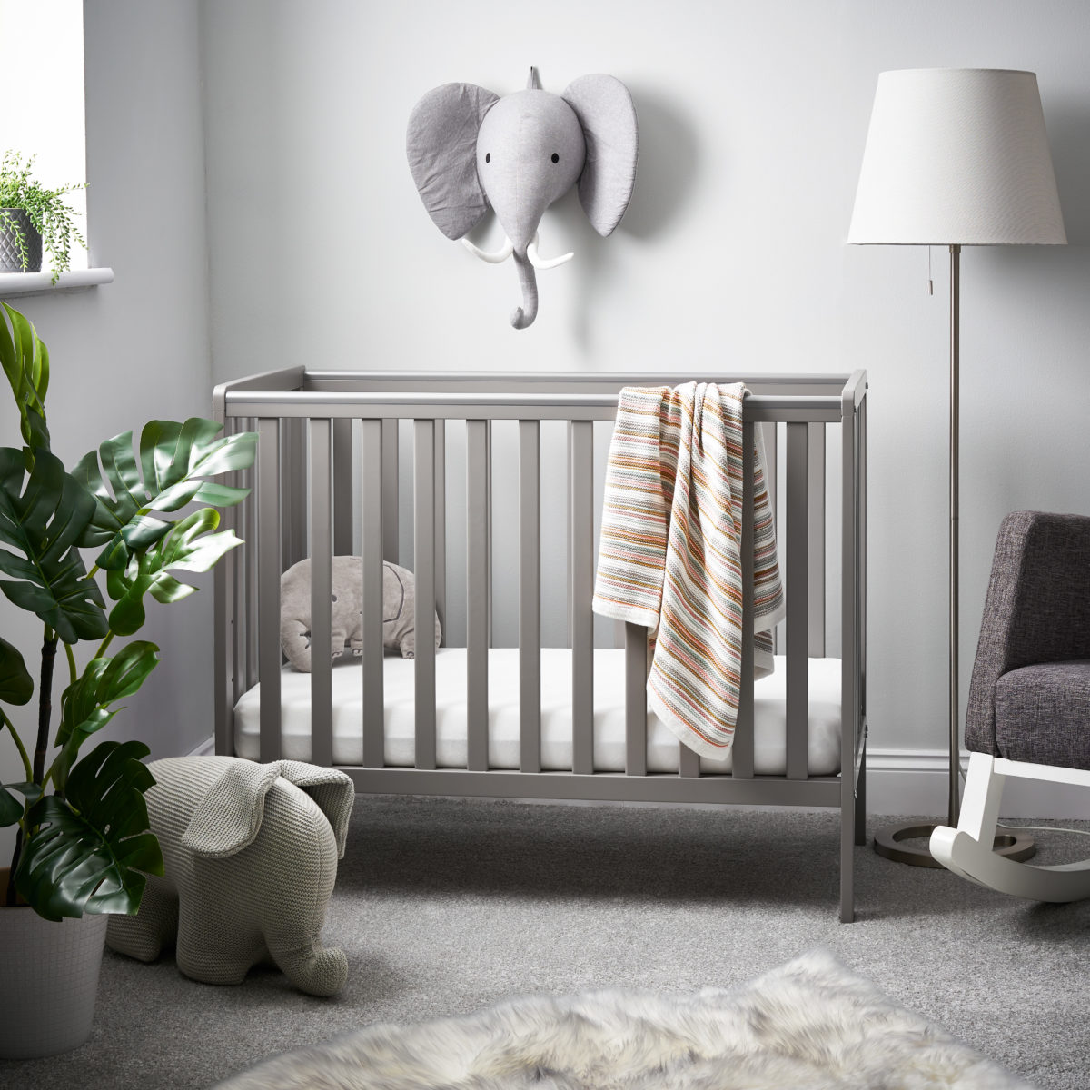 Bantam Space Saver Cot Taupe Grey Kids Beds UK