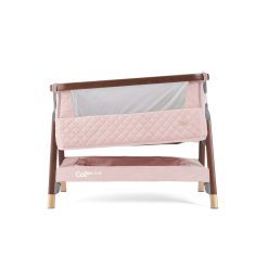 CoZee Luxe Bedside Crib Walnut Blush 4