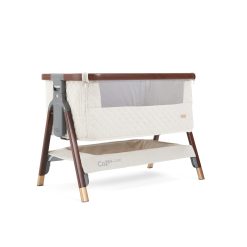 CoZee Luxe Bedside Crib Walnut Cream 1
