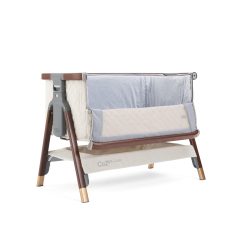 CoZee Luxe Bedside Crib Walnut Cream 2