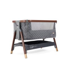 CoZee Luxe Bedside Crib Walnut Slate 1
