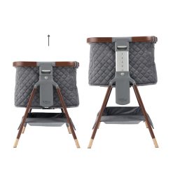 CoZee Luxe Bedside Crib Walnut Slate 6