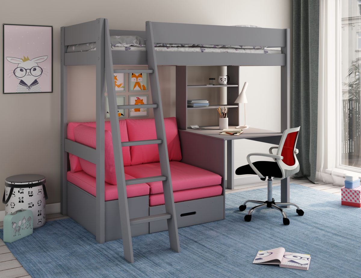 Pink discount corner bed
