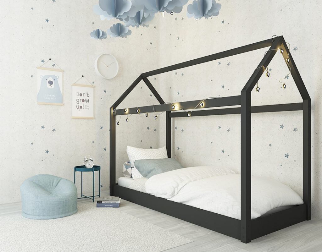 Hickory 3.0 Single Bed Black LifeStyle