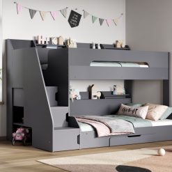 Slick Triple Bunk Bed Grey tz1(2)