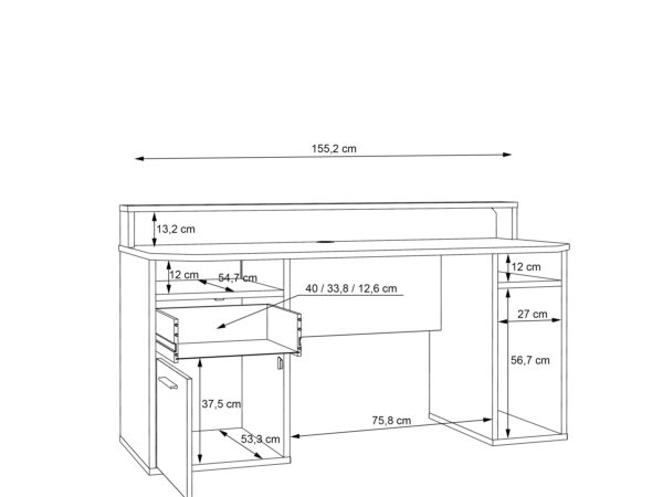 Flair Furnishings Power Z Gaming Desk