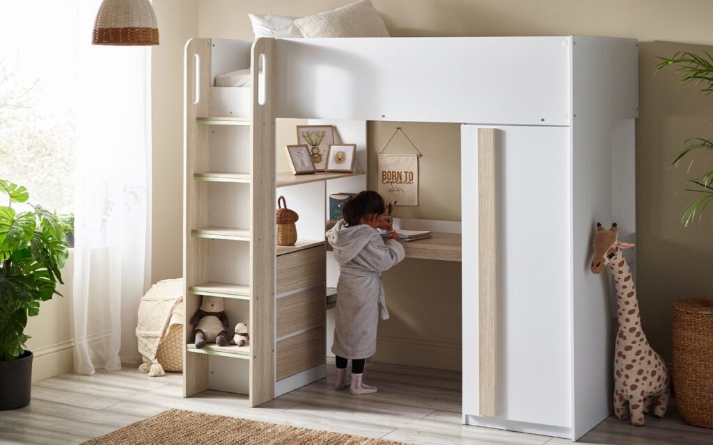 oce001 ocean highsleeper pale wood white roomset 1