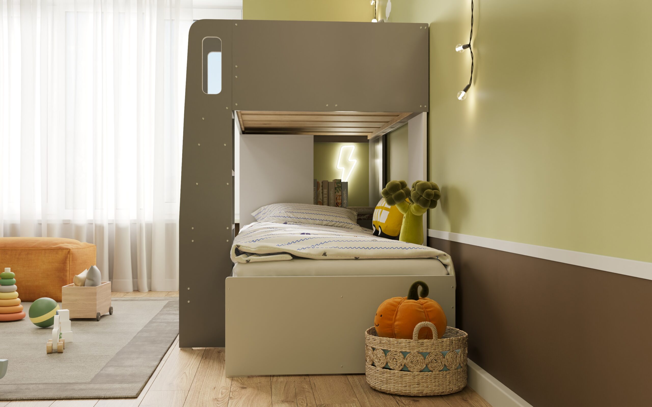 Benito Bunk Bed With Wardrobe Kids Beds UK