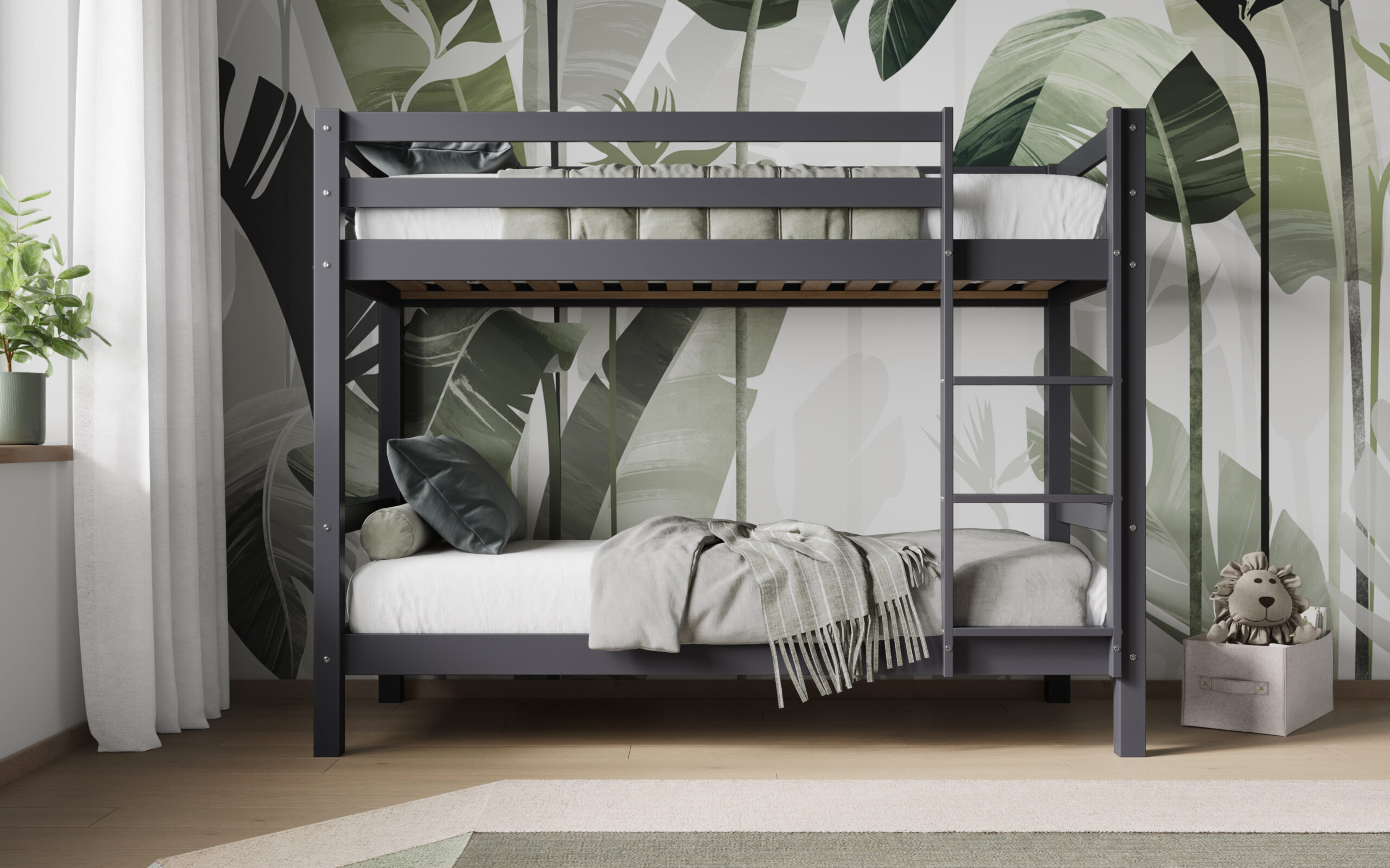 Callisto Shorty Grey Bunk Bed Kids Beds UK