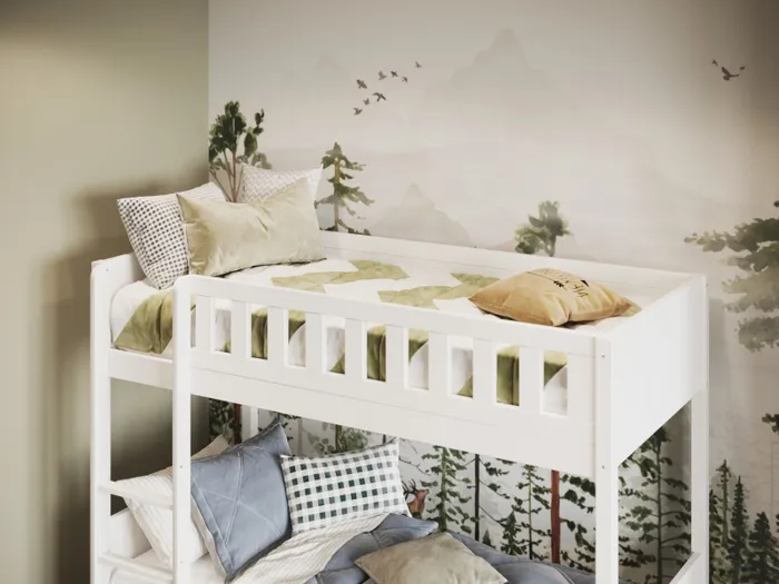 White shorty bunk beds hotsell