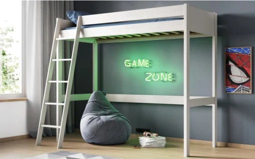 gaming highsleeper bed tz10 1 white 1