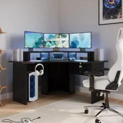 black recoil topaz gaming corner desk 5