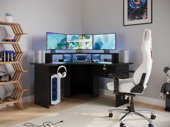 black recoil topaz gaming corner desk 5