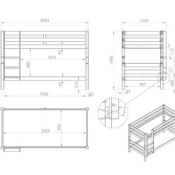 Breeze Low Bunk Bed dimensions 29772