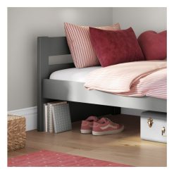 uno cabin bed frame only grey crop headboard