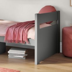 uno cabin bed frame only grey footboard