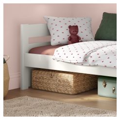 uno cabin bed frame only white crop headboard