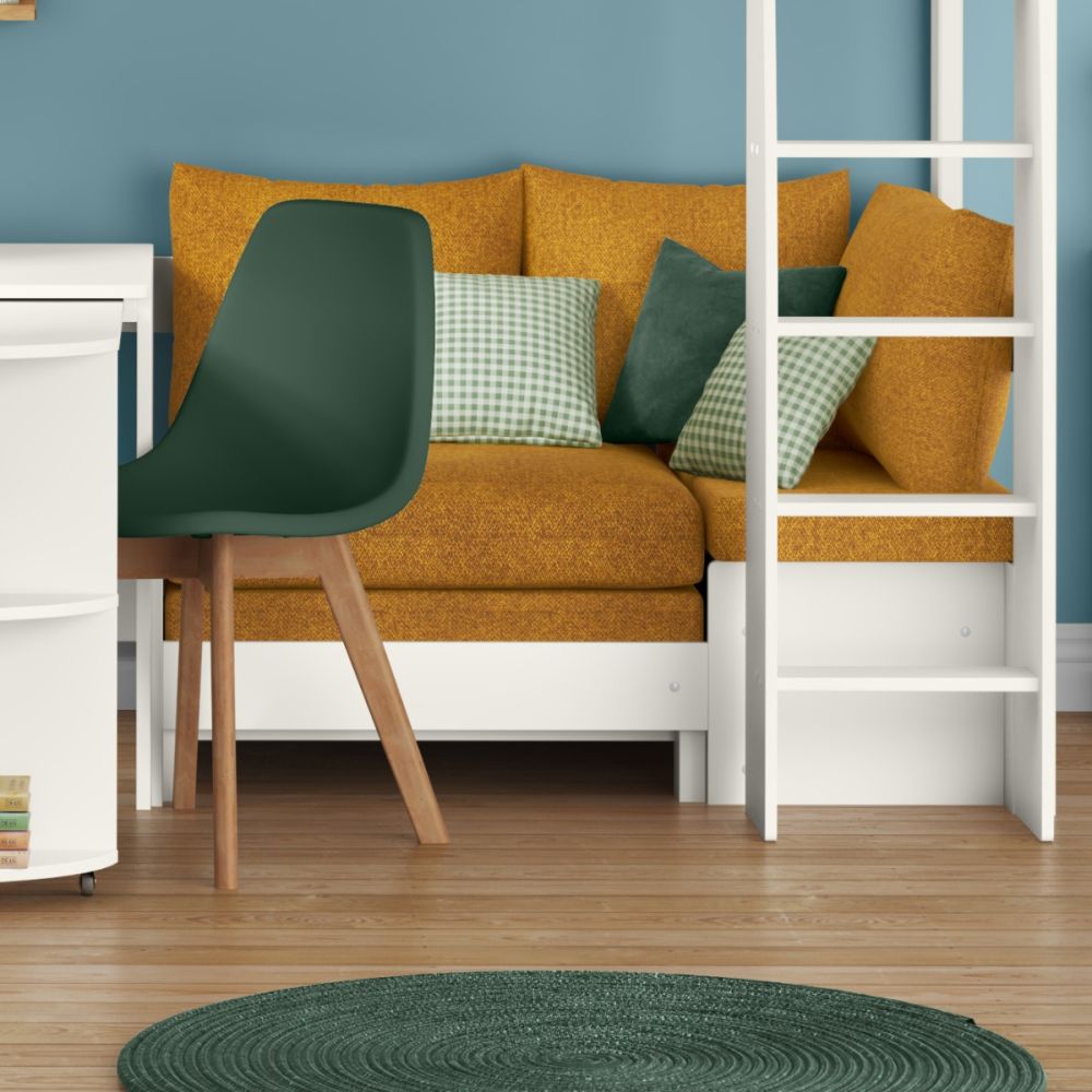 uno s high sleepers with new chair bed mustard with pull out desk open front view crop chair closed