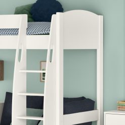 uno s high sleepers with new chair bed saphire blue with pull out desk side view crop footboard
