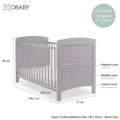 Grace Cot Beds Dimensions