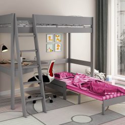 kids avenue estella grey high sleeper bed 1 with pink sofabed desk 03 scaled