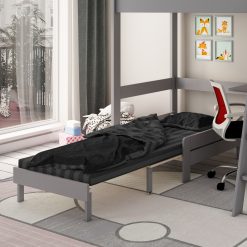 kids avenue estella grey high sleeper bed 2 with black sofabed chest cube 04