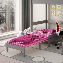 kids avenue estella grey high sleeper bed 2 with pink sofabed chest cube 04