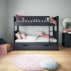 stompa arven blue bunk bed open trundle closed front