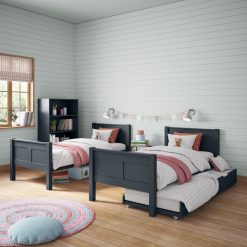 stompa arven blue bunk bed open trundle detached