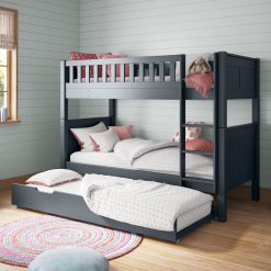 stompa arven blue bunk bed open trundle open angled zoomed