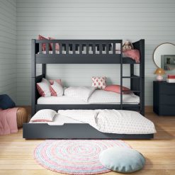 stompa arven blue bunk bed open trundle open front