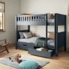 stompa arven blue bunk bed with pair drawers open angled zoomed