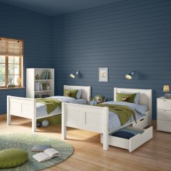 stompa arven white bunk bed with pair drawers detached 1