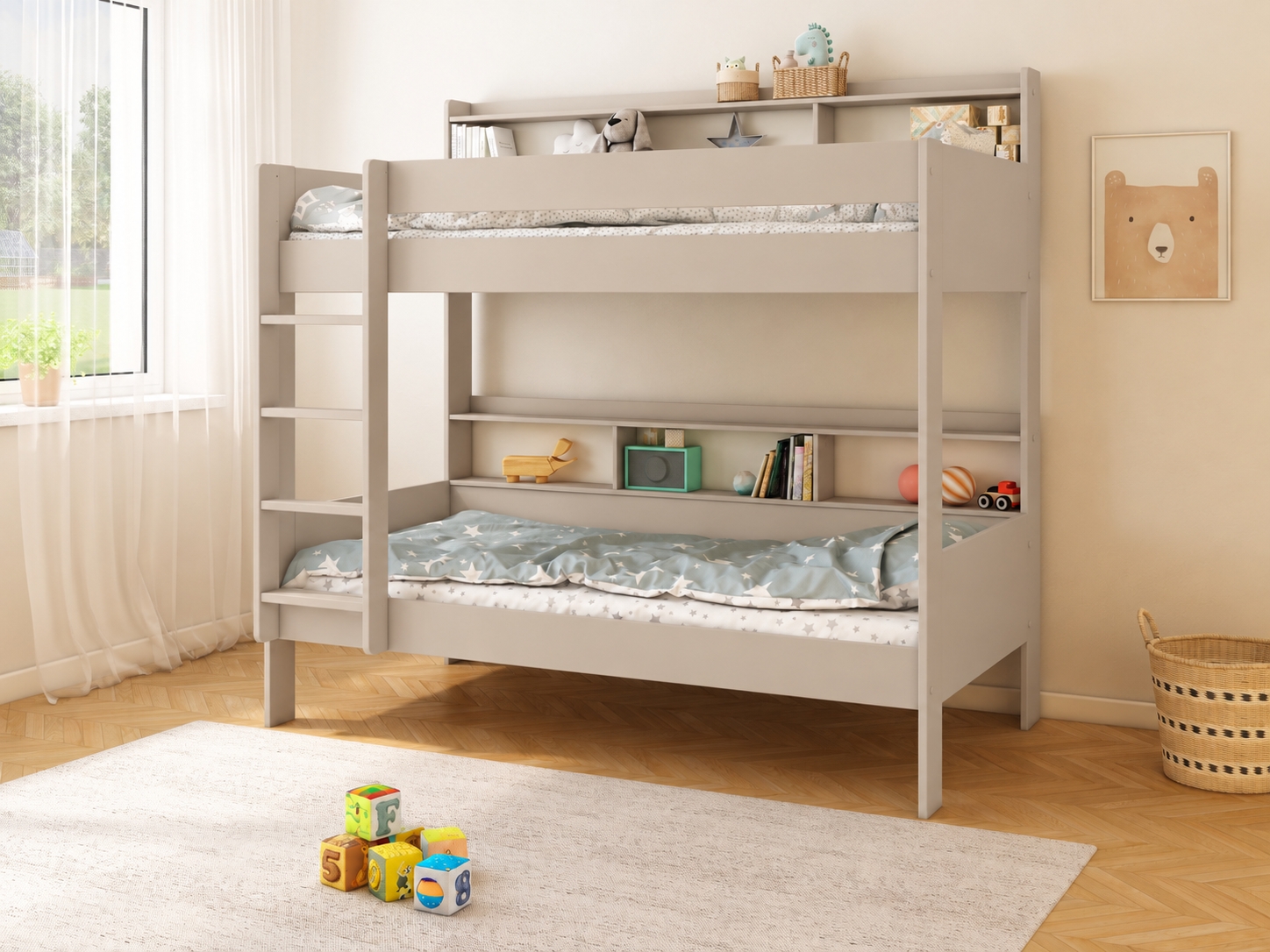 Haven Storage Bunk Bed in Cashmere (1)