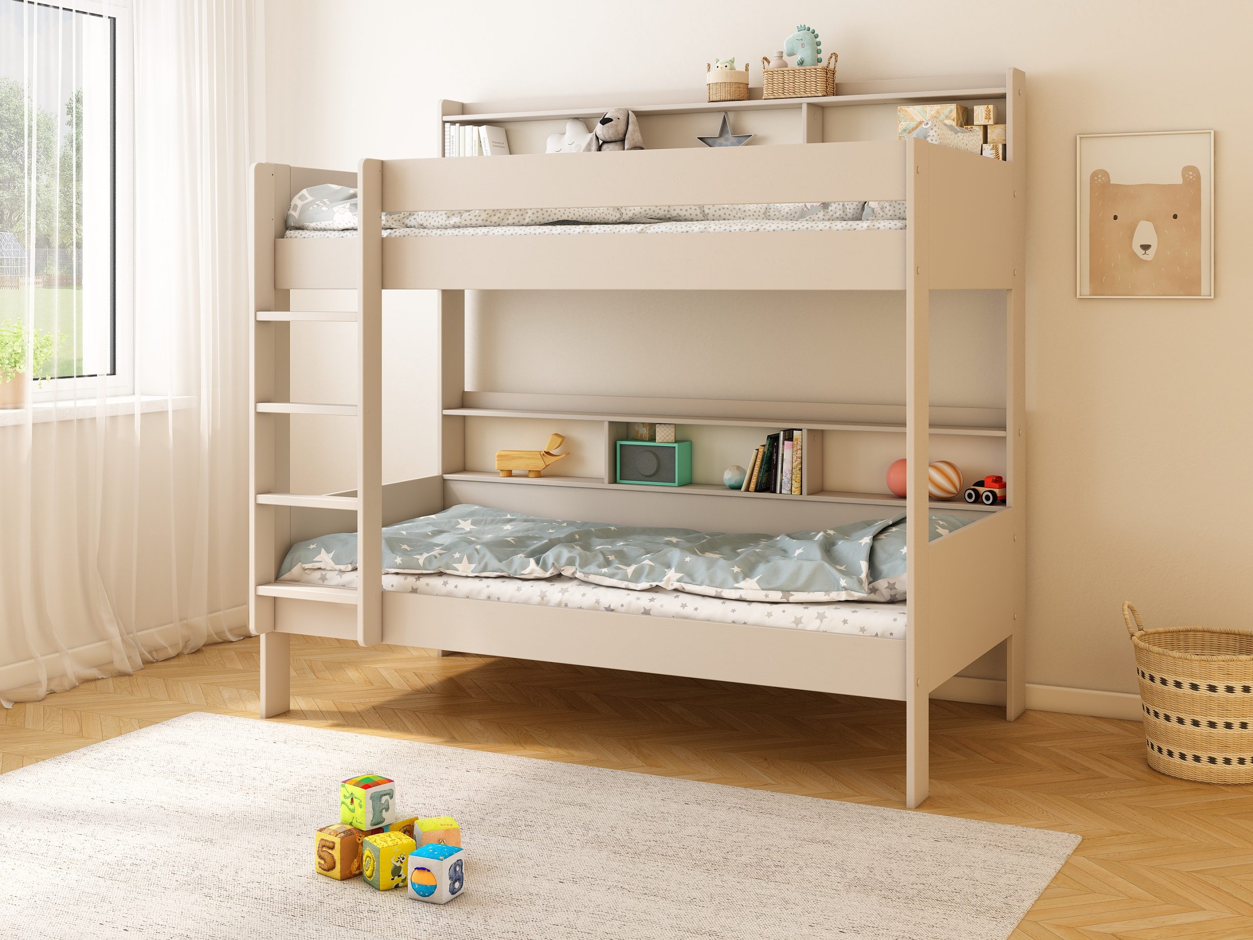 Haven Storage Bunk Bed in Cashmere (1)