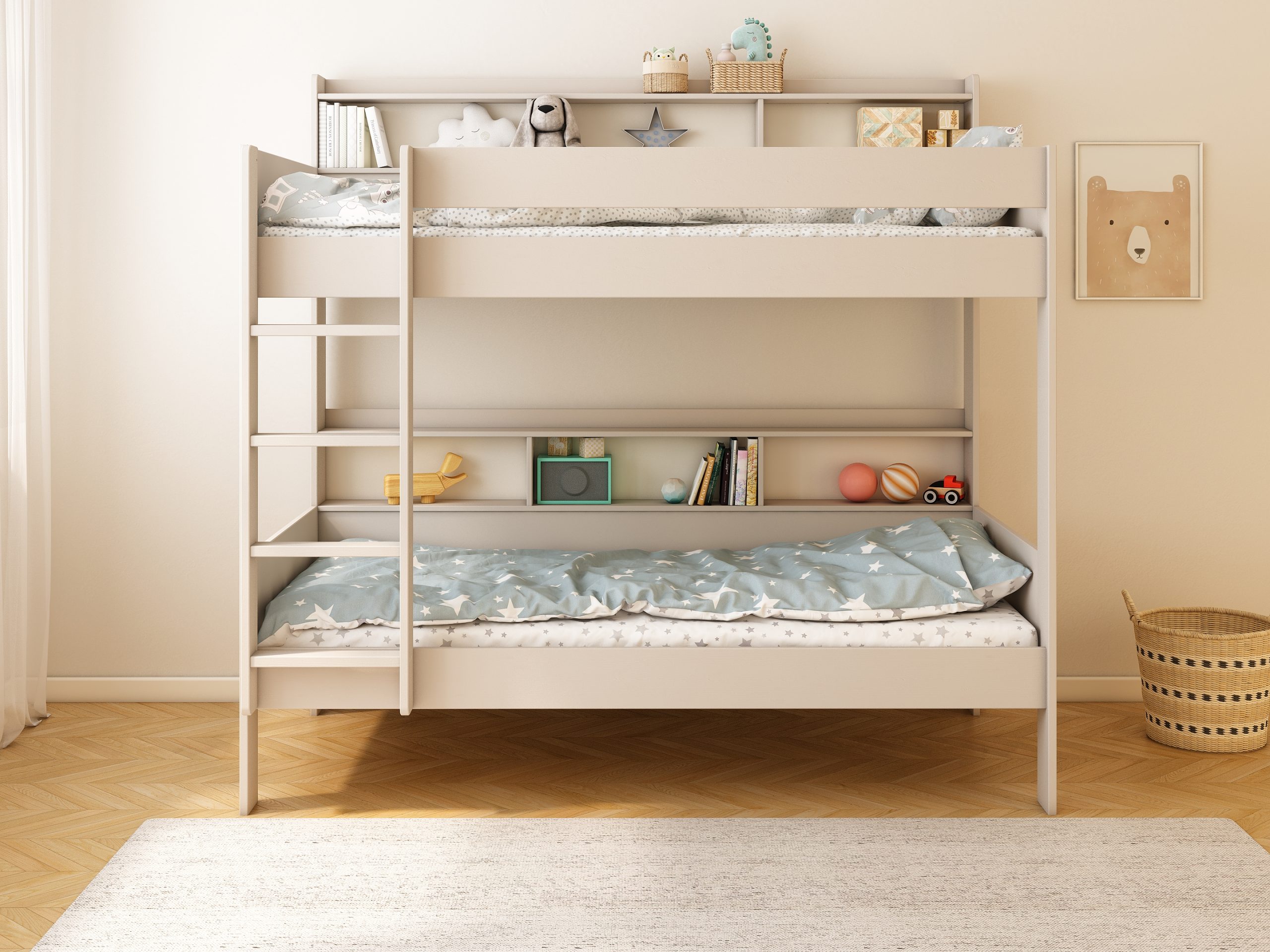 Haven Storage Bunk Bed in Cashmere (2)