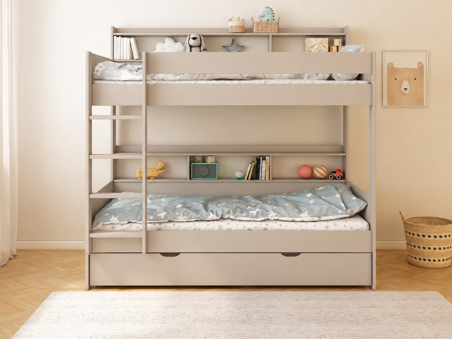 Haven Storage Bunk Bed with trundle beddrawer (1)