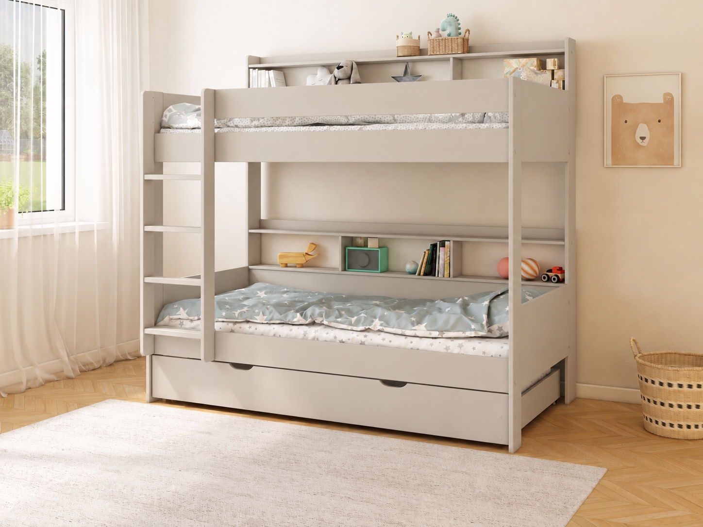 Haven Storage Bunk Bed with trundle beddrawer (2)